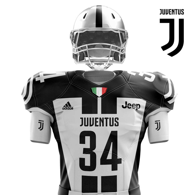 Juventus -concept -american -football -shirt