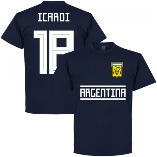 Argentinië Icardi Team T-Shirt - Navy