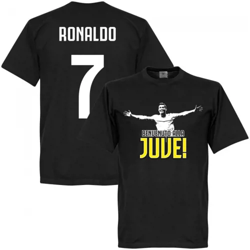 Juventus Welcome Ronaldo T-Shirt - Zwart
