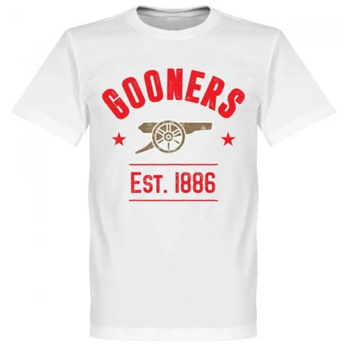Arsenal fan t-shirt EST 1886 - Wit