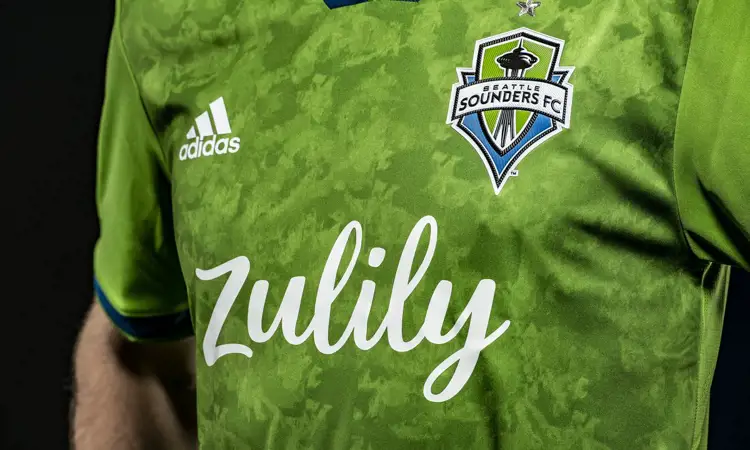 Seattle Sounders thuisshirt 2019 - Zulily nieuwe hoofdsponsor