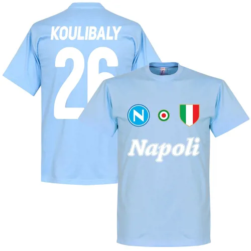 Napoli Koulibaly Fan T-Shirt - Lichtblauw