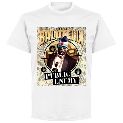 Balotelli Public Enemy T-Shirt - Wit