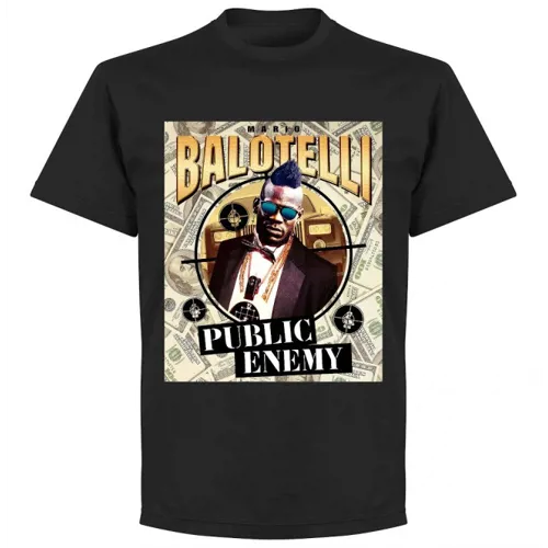 Balotelli Public Enemy T-Shirt - Zwart 