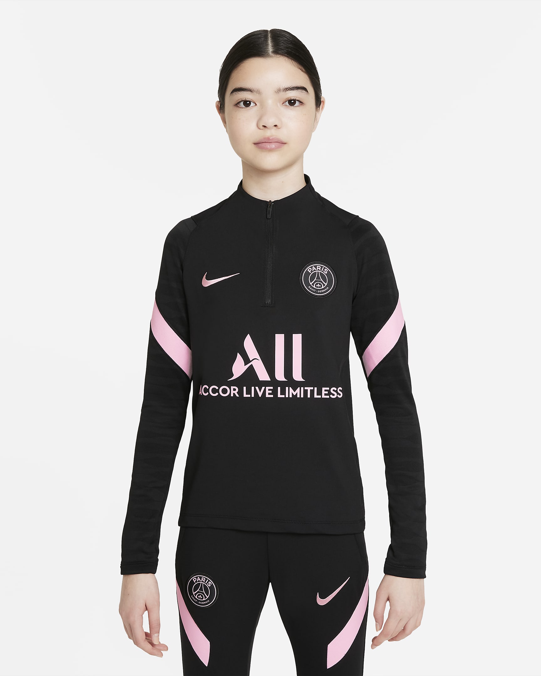 Zwart/roze Paris Saint trainingspak - Voetbalshirts.com