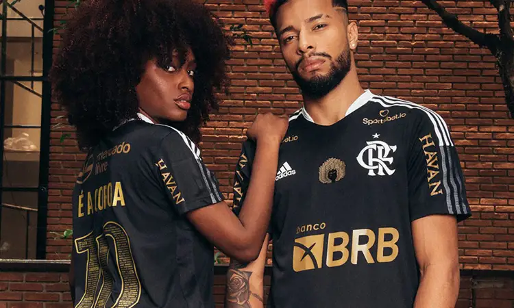 SC Internacional en Flamengo Excelência Negra voetbalshirts 2021-2022