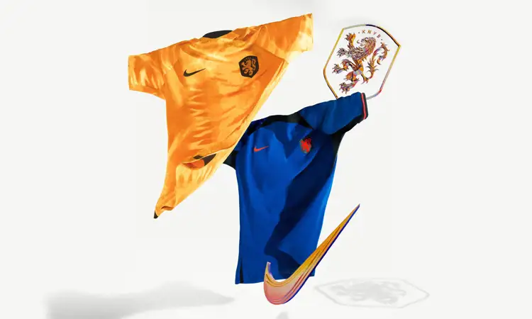 De voetbalshirts van het Nederlands elftal en WK 2022 in Qatar