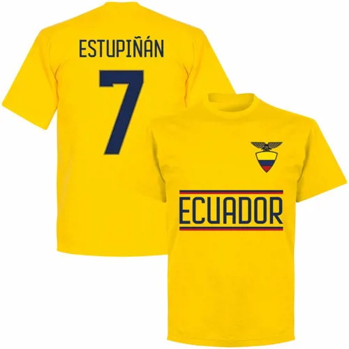 Ecuador Team T-Shirt Estupiñán  - Geel