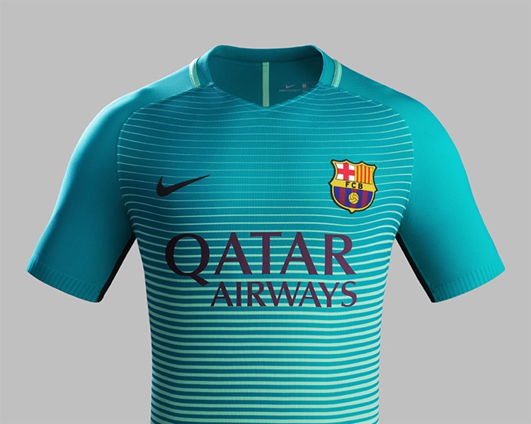 Nieuwe Barcelona 3e shirt 2016-2017 pas 1 november te koop Voetbalshirts.com