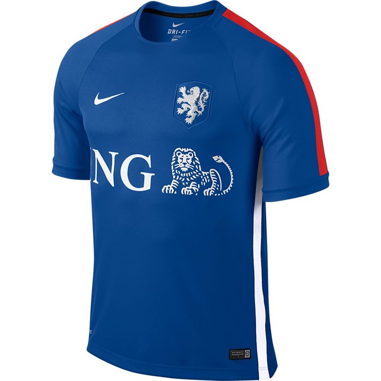 Sta in plaats daarvan op Wereldvenster onstabiel Blauw Nederlands Elftal trainingsshirt 2015-2016 - Voetbalshirts.com