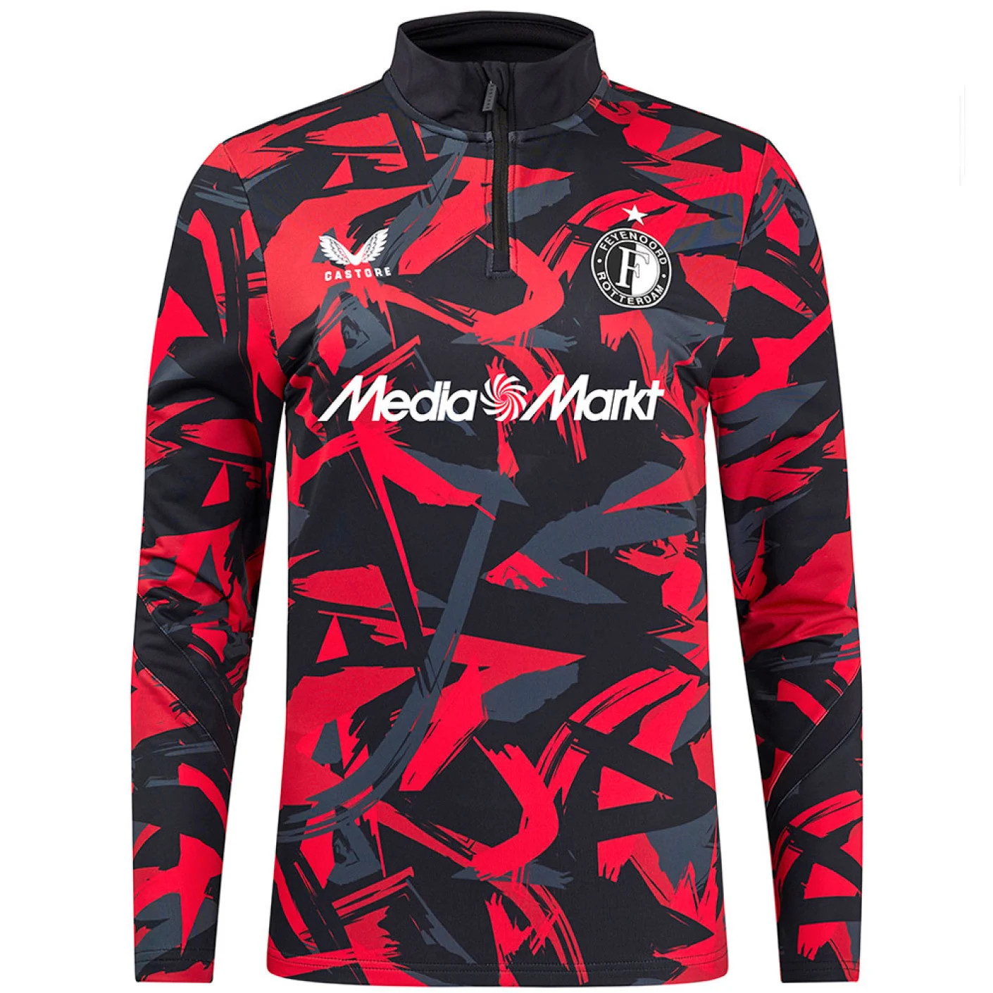 Feyenoord matchday training sweater 2024 2025 Rood Zwart Grijs